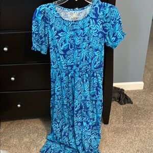 Lilly Pulitzer Blue Puff Sleeve Sundress